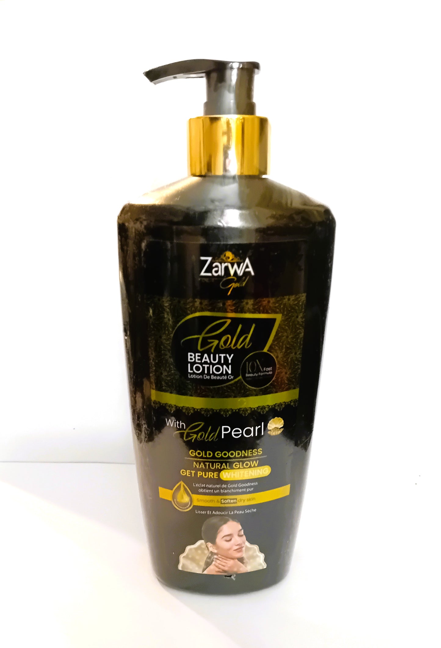 Zarwa Gold Beauty Lotion with Gold Pearl Natural Glow Whitening 400ml